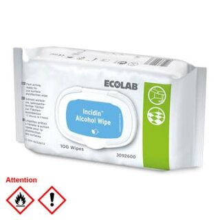 ECOLAB INCIDIN Alcohol Wipes 6x100 Tücher